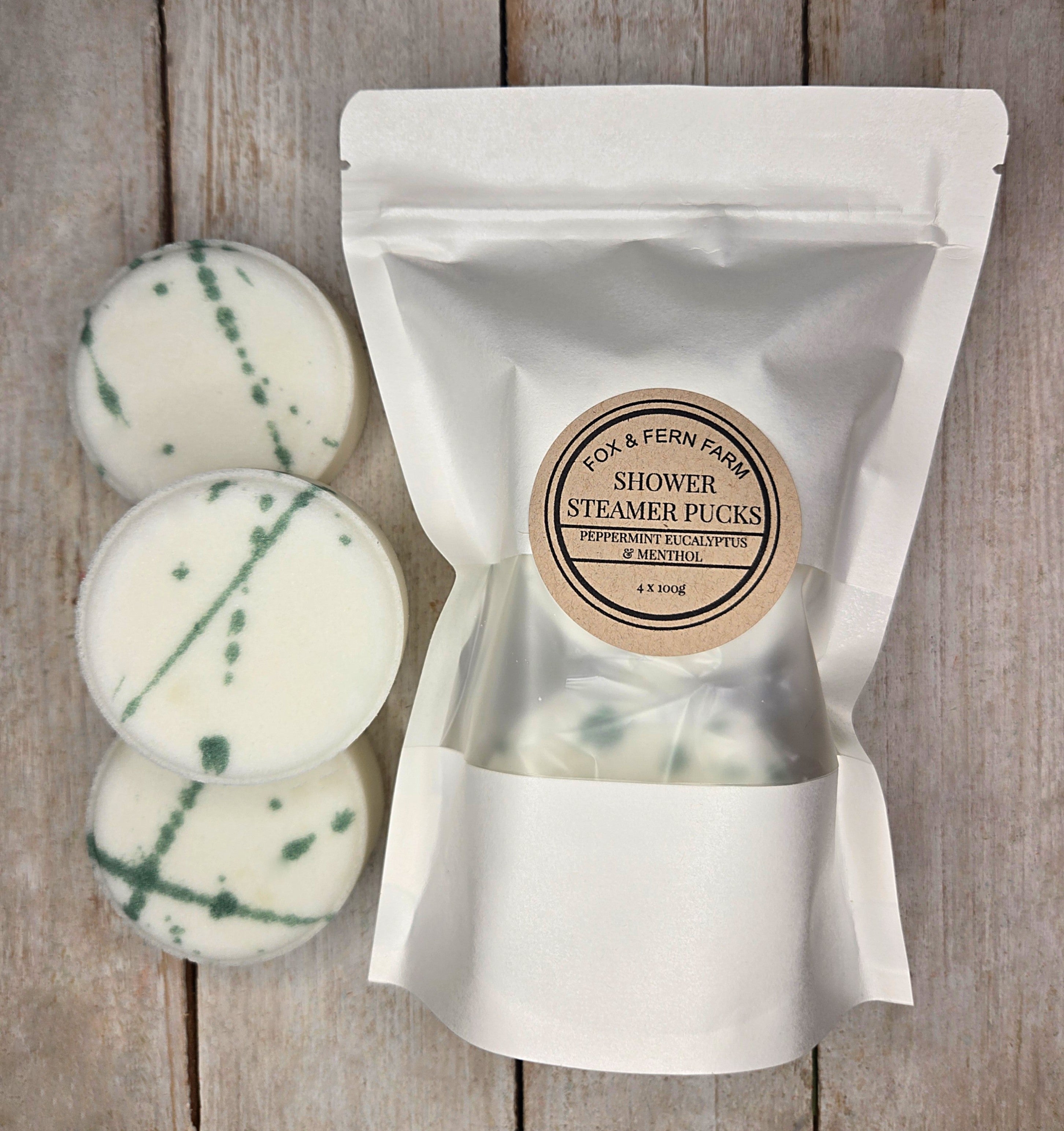 Shower Steamer - Peppermint, Eucalyptus & Menthol (Pack of 4)